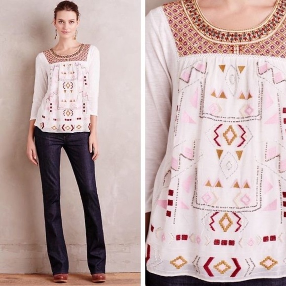 Anthropologie Tops - EUC Anthropologie Akemi + Kin Veyo Long Sleeve Blouse Size Large